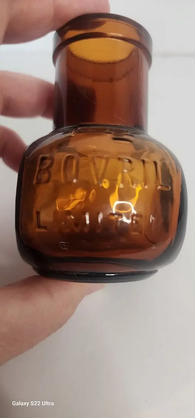 4oz Bovril Limited Vintage Amber Bottle
